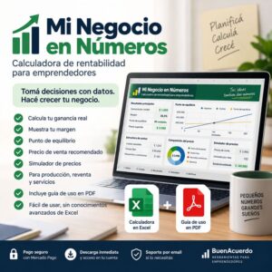 Calculadora de rentabilidad para emprendedores — Mi Negocio en Números